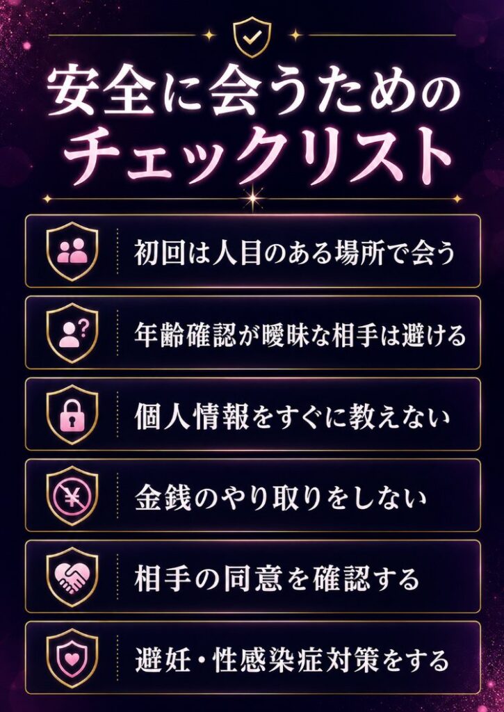 セックスできるアプリで安全に出会うためのチェック項目